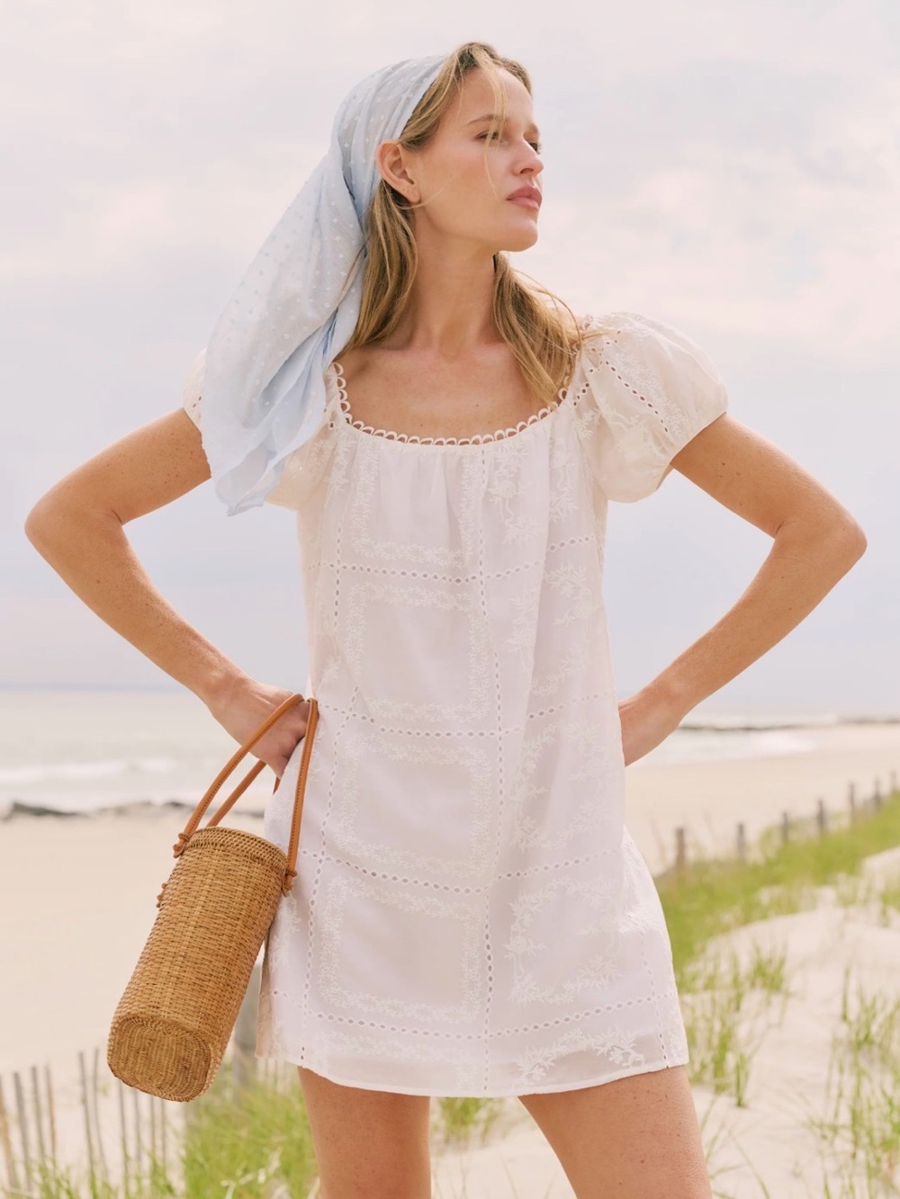New Kourt white cotton Nya Dress, XS - Few Moda